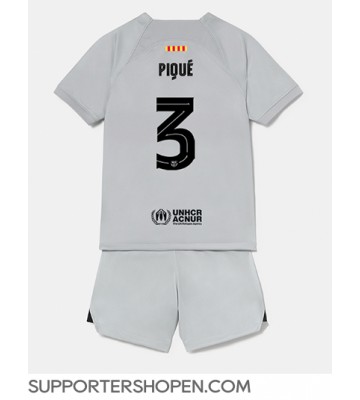 Barcelona Gerard Pique #3 Tredje tröja Barn 2022-23 Kortärmad (+ korta byxor)